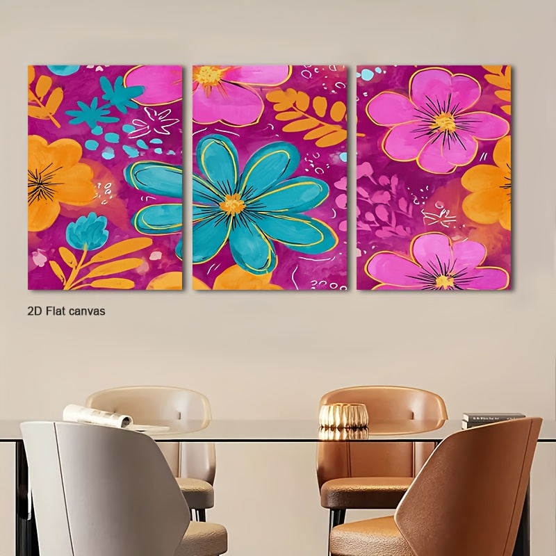 Frameless Canvas 2D Flat, 3pcs - Canvas Wrap Ready 评论和价格