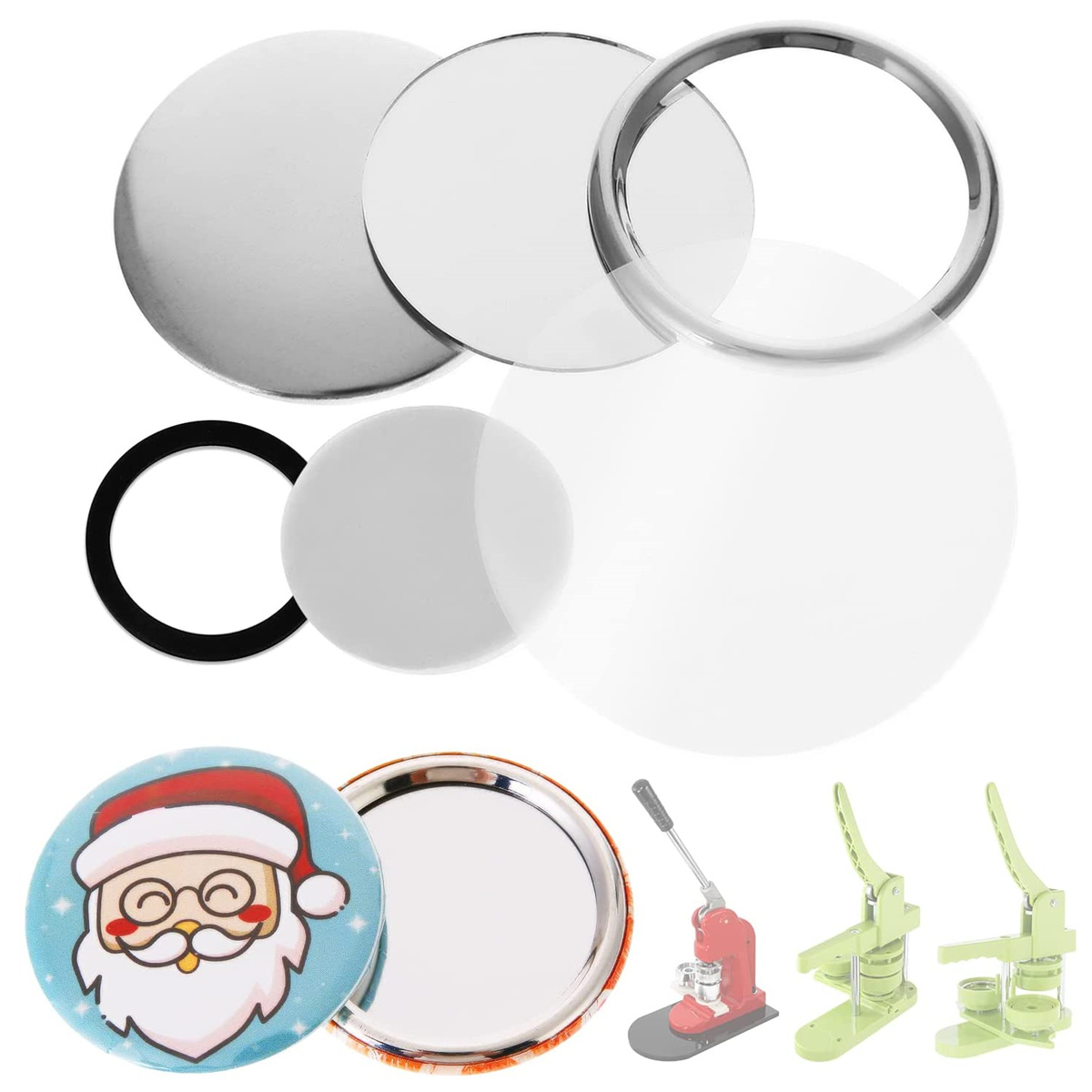 Blank Mirror Badge Button Part - Button Badge Blank 评论和价格