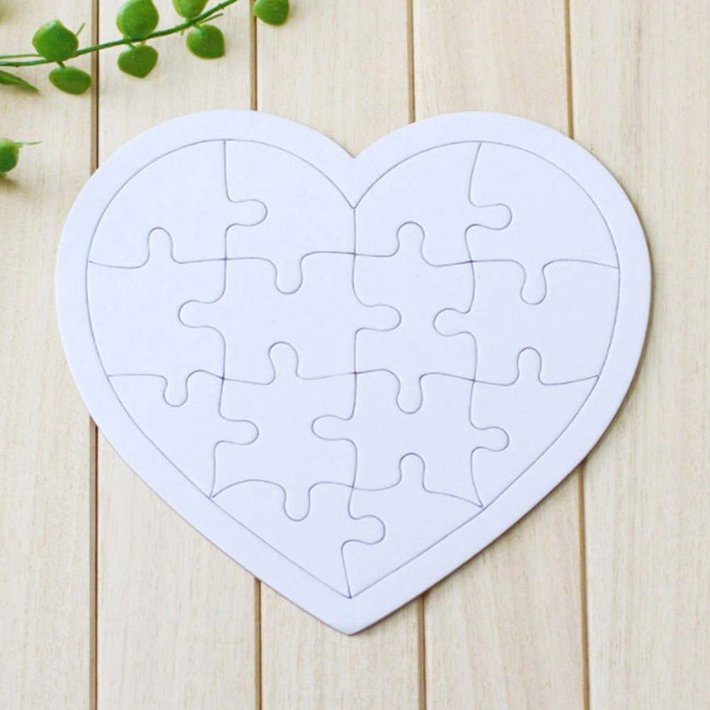 4Pcs Blank Jigsaw Puzzles Kids - Puzzle Blank White 评论和价格