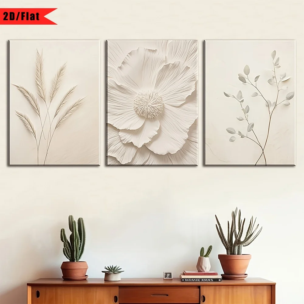 2D Flat, 3pcs, wrapped canvas, - Canvas Wrap Ready 评论和价格