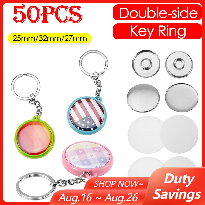 50pcs/Set 25mm 32mm 37mm Doubl - Button Badge Blank 评论和价格