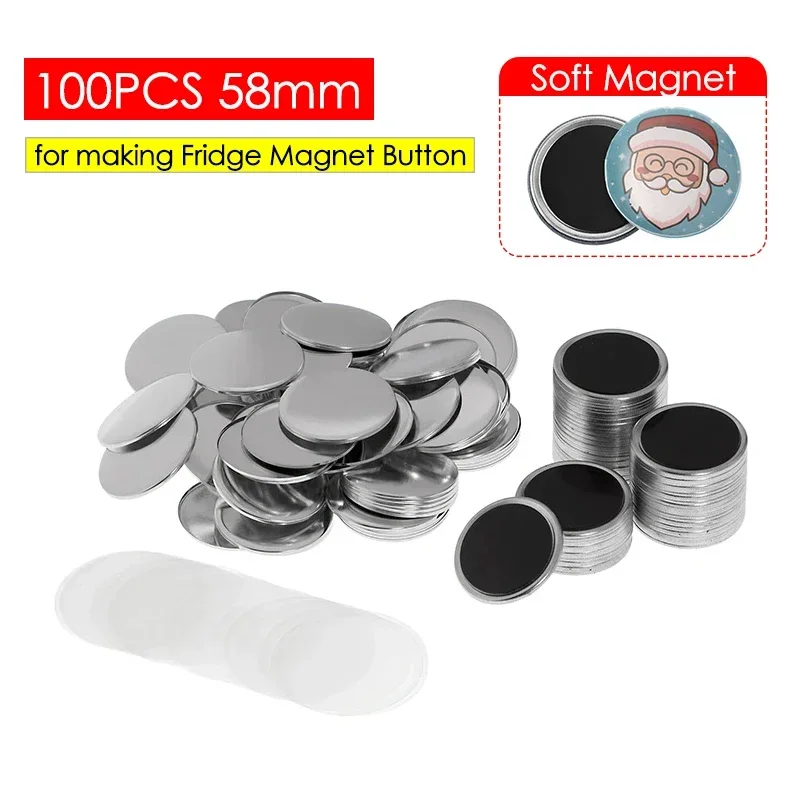 50/100PCS 25-75mm Magnet Refri - Button Badge Blank 评论和价格